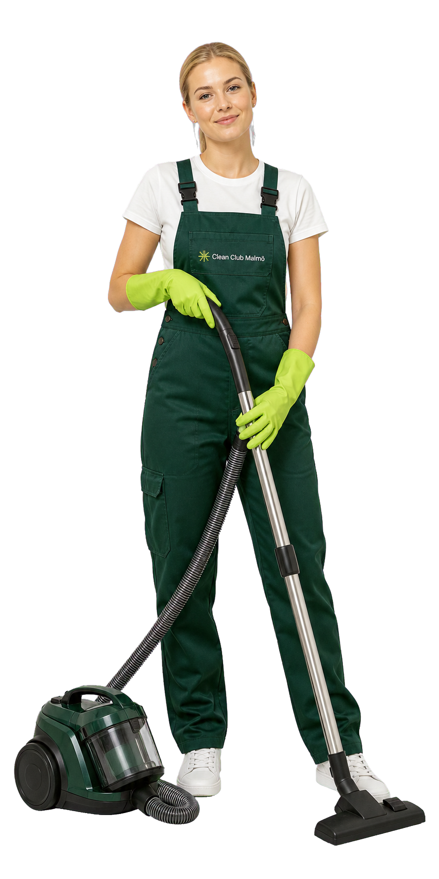 Clean Club Malmö-städare med dammsugare
